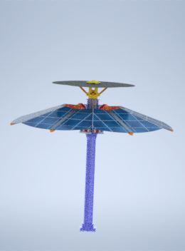 路边太阳能伞3D数模图纸+INVENTOR设计缩略图